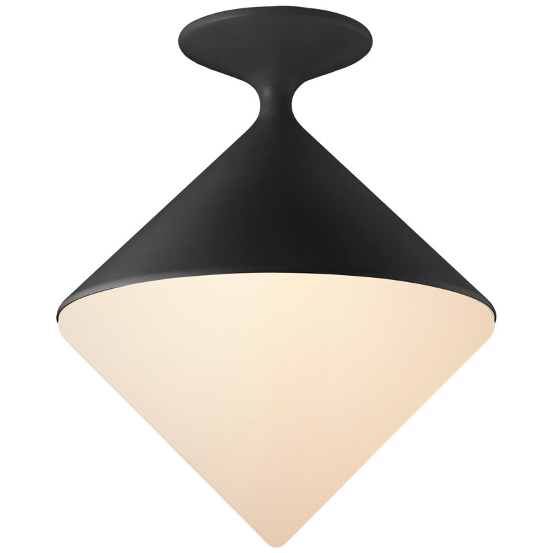AERIN Sarnen Small Flush Mount, Matte Black