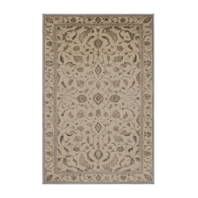 Machine Washable Tabriz Gray Area Rug