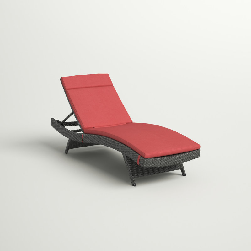 Outdoor Chaise Lounge Set , Cushion Included, Jungle Green , Brown, 2
