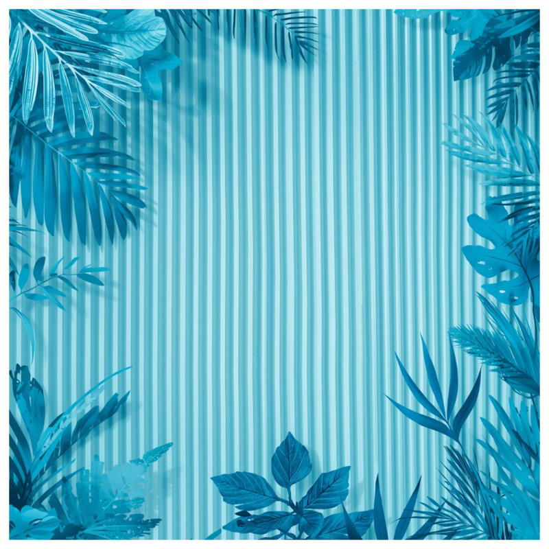 Blue Tropical Foliage Quilted Bedspread All Sizes, Twin