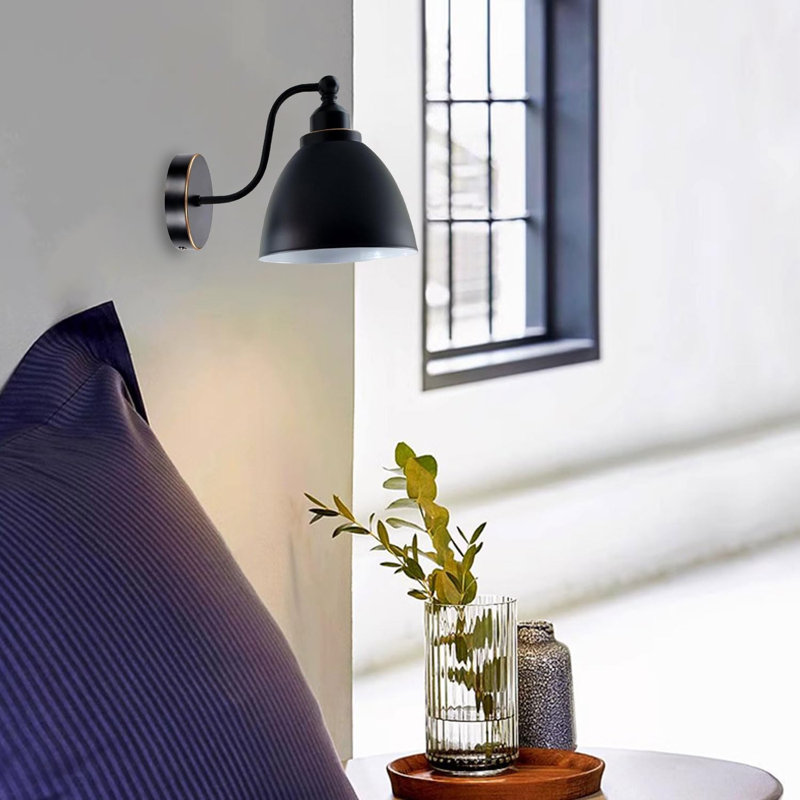 Mcclary Armed Sconce, Yes, White/Black