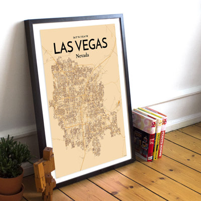 Las Vegas City Map - No Frame Print