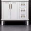 Meuble-lavabo blanc de 30 po avec lavabo en céramique, armoire de rangement moderne avec porte à fermeture en douceur