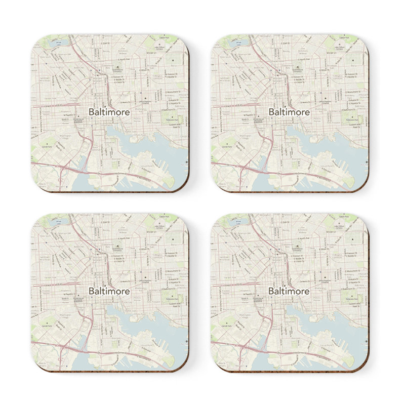 Sous-verre carte des États-Unis, Baltimore