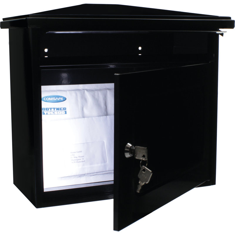 Mary-Ellen Steel Wall Mounted Post Box, Anthracite