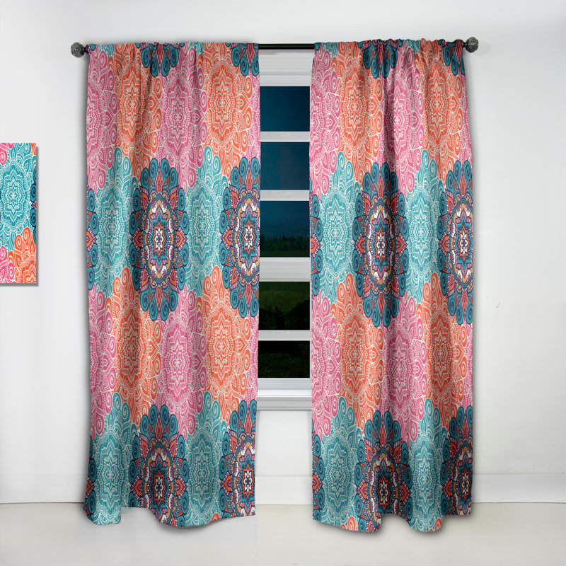 Panneau de rideau simple occultant Bohemian, L 52 po x L 108 po