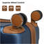 Ensemble de 6 valises avec sacs de voyage, valises rigides extensibles avec roulettes, verrou TSA, bleu marine