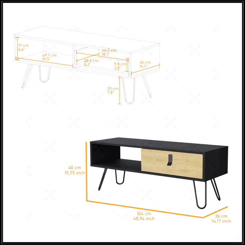 Table basse noire et Macadamia