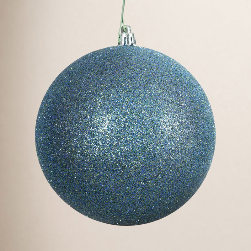 Ornement boule des Fêtes, Paillettes bleu mer