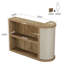 Table de bout à 3 niveaux avec canapé rayant et rangement pour chat, réversible, tablettes de rangement ouvertes en L, grande table de bout étroite pour le salon, la chambre à coucher, les petits espaces, brun rustique