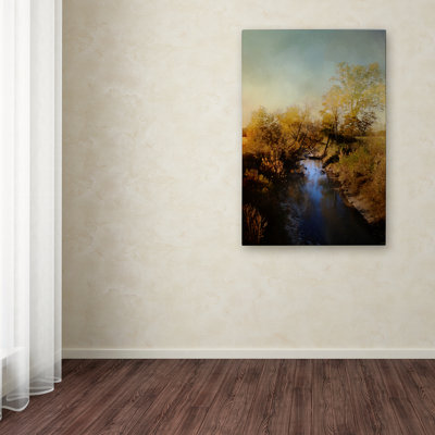 «Blue Creek in Autumn» par Vidur, reproduction de photo sur toile tendue