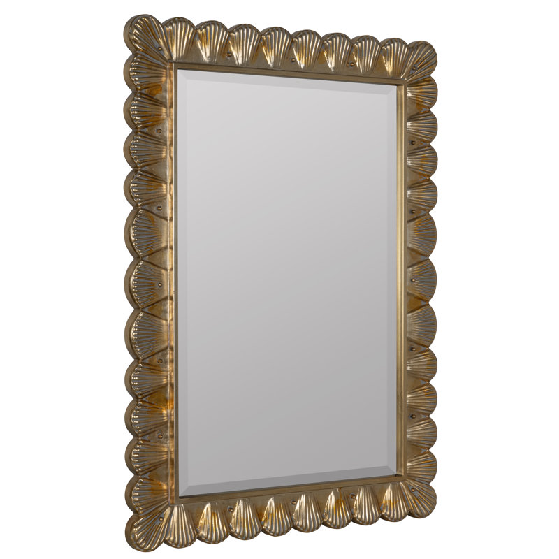 Scalloped Beveled Wall Mirror