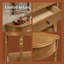 Console rétro en bois courbé avec 3 tiroirs - 43 po, entrée et canapé, brun