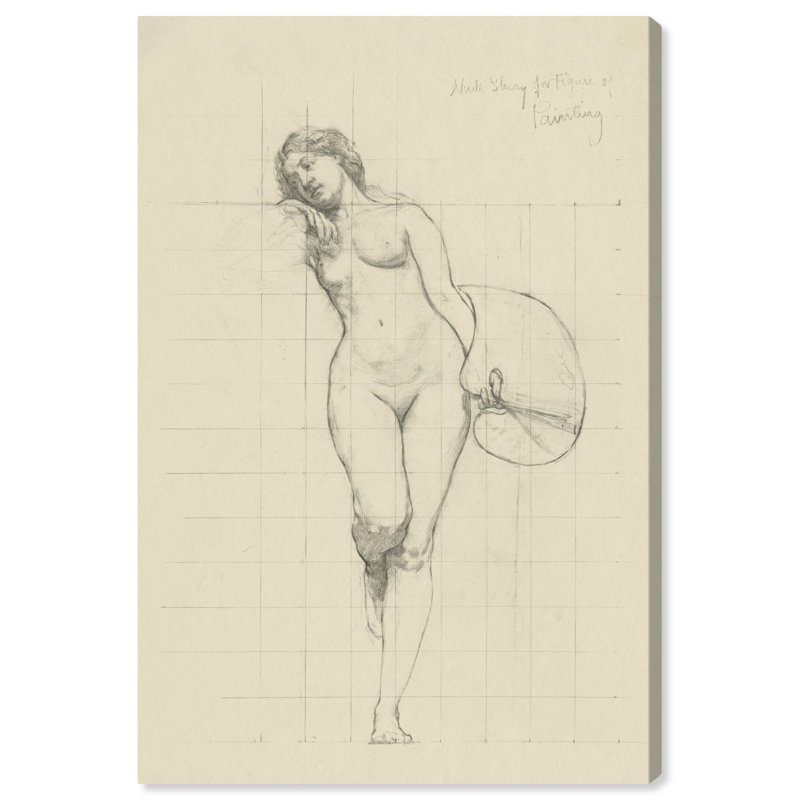 «Nude Study for Paint», reproduction d'art sur toile par Art Remedy, Toile tendue, H 30 po x l 20 po