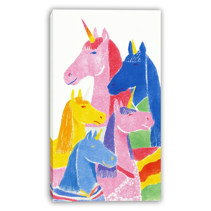 Art mural sur toile tendue Playful Herd, H 16 po x l 12 po x P 1 po
