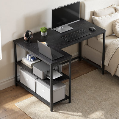 L-Shaped Steel Computer Desk