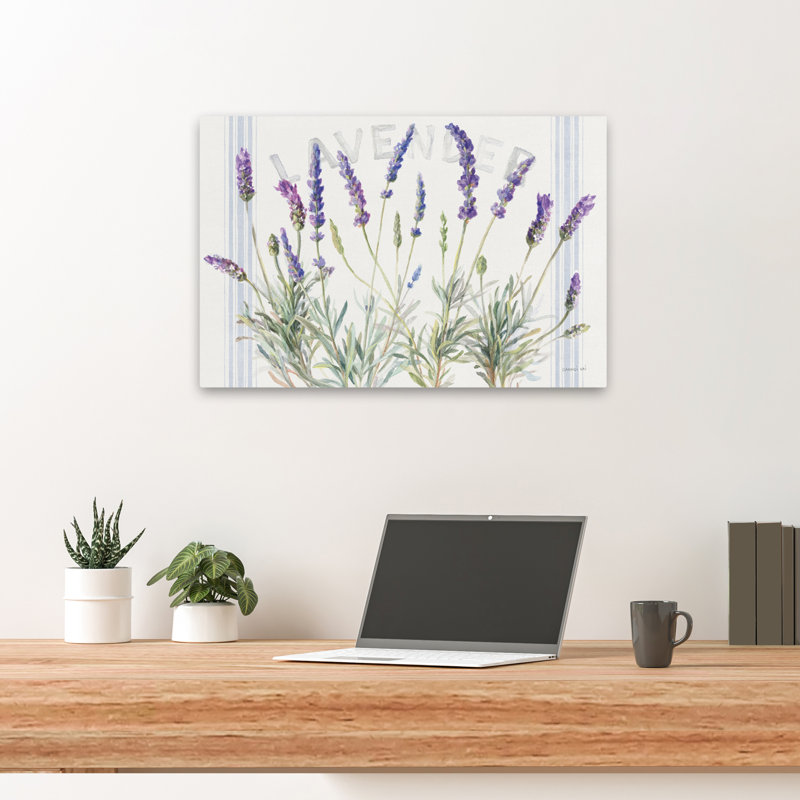 Fleurs et fleur de lavande bleue, H 16 po x l 24 po