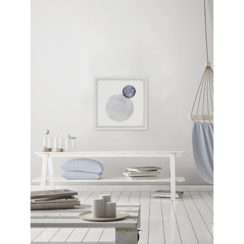 «MarBLE Gray Circles», reproduction encadrée, H 32 po x l 32 po x P 1,5 po