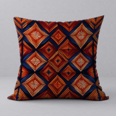 Pillow New ManosMorenas Vibrant Character & Patterns/ size 18"x18"
