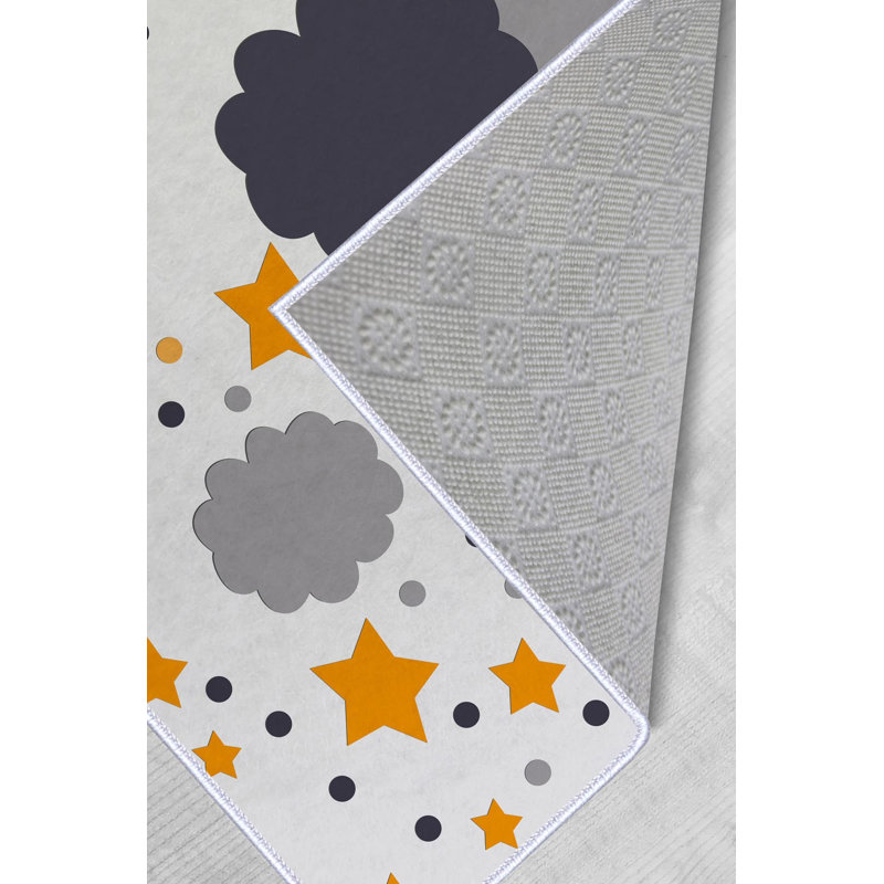 Stylish Woven Carpet (4.6 x 7.2 ft), 100% Polyester, 0.3 in Pile Height | Antibacterial & Non-Slip Underside, Machine Washable | Durable with 3D Digital Printing, Perfect for Living Room & Bedroom Decor