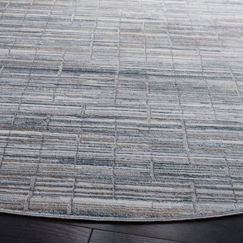 Tapis géométrique gris / ivoire, Rectangle 8 pi x 10 pi