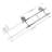 Towel Bar, Adjustable Double Towel Holder, Silver Crystal Bathroom Towel Racks Wall Mounted-122471672