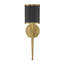  Applique murale 1 lumière Quincy en noir mat avec accents laiton chaud