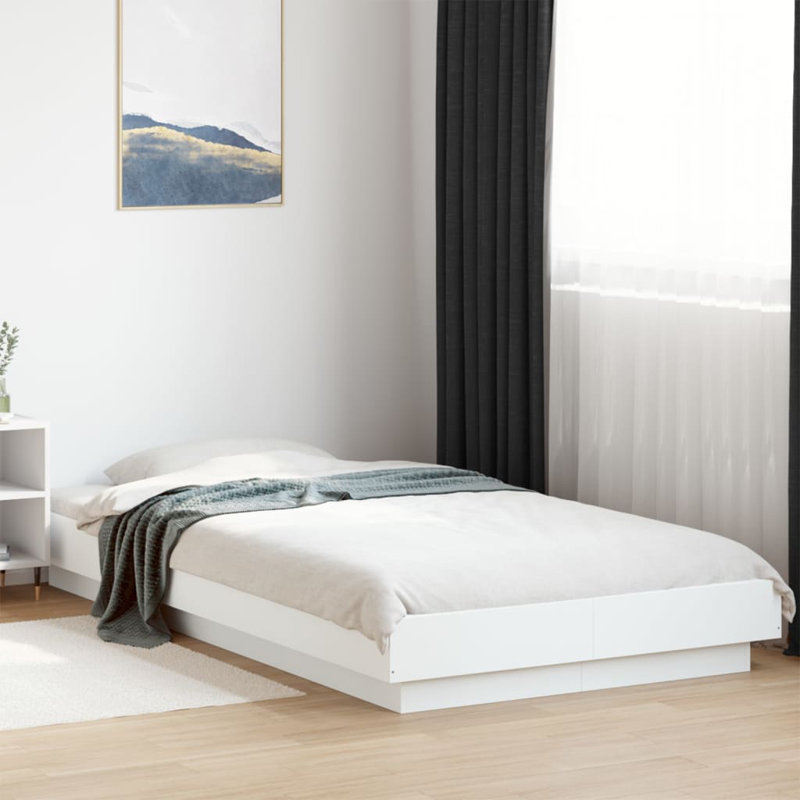 Pasol Bed, White, European Single (90 x 200cm)