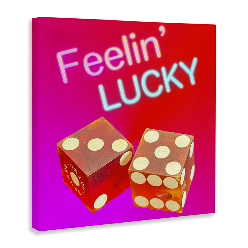 «Feelin 'Lucky with Dice», art mural sur toile par Graffi *ee Studios, H 36 po x l 36 po