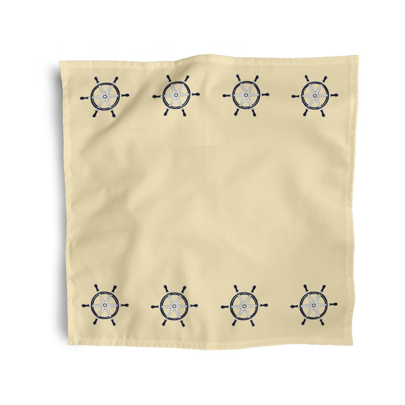 Harper Ship Wheel  Napkins, Yellow
