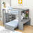 Hockaday Full Over Twin Size Wood Bunk Bed with Shelves,Desk and Wardrobe-1009233969