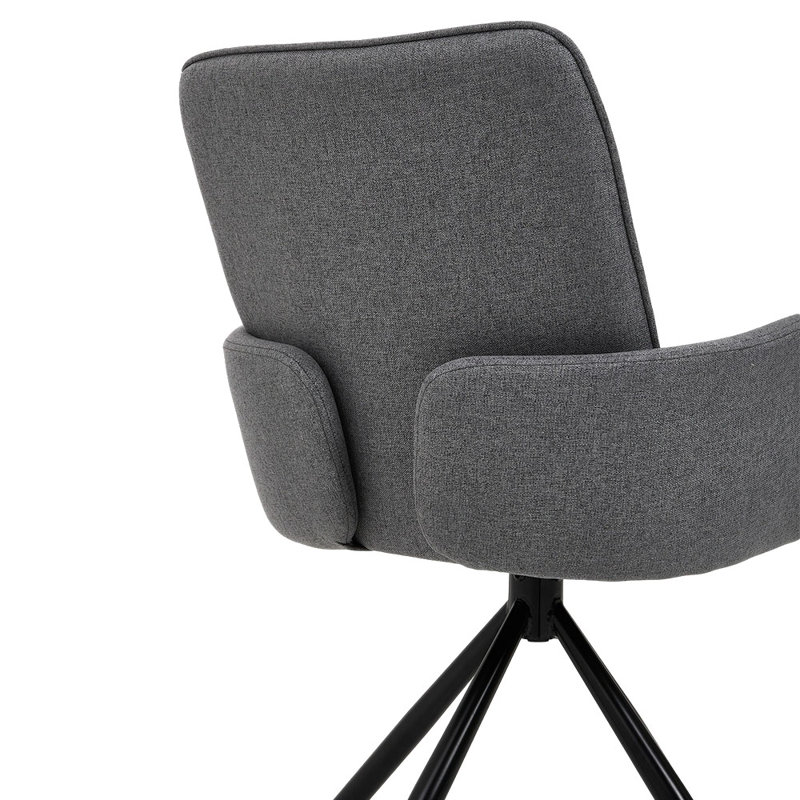 Upholstered Swivel Armchair, Grey