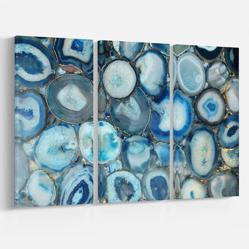 « inhabituel stone blue blue turquoise », impression à multiples images sur toile tendue