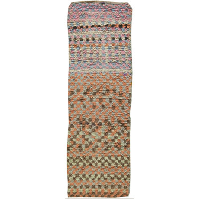 Vintage One-of-a-Kind Runner 2'4" x 7'10" Hand Knotted Area Rug