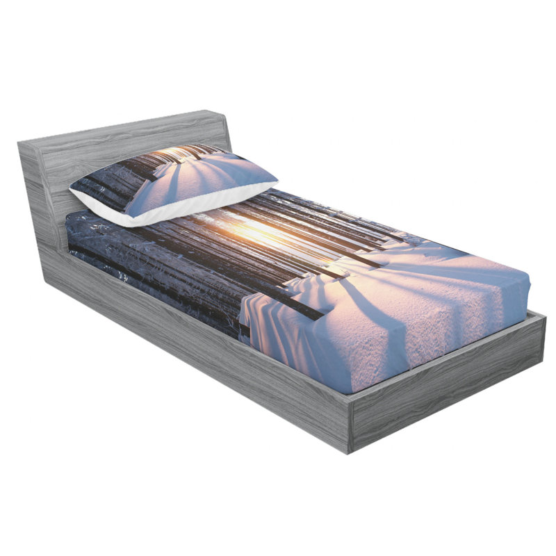 Microfiber Sheet Set, Twin Sheet Set with Fitted Sheet