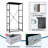4 Drawer Dresser for Bedroom, Narrow Chest of Drawers, Wooden Top and Study Iron Frame 18"x37.5"-(WxH)