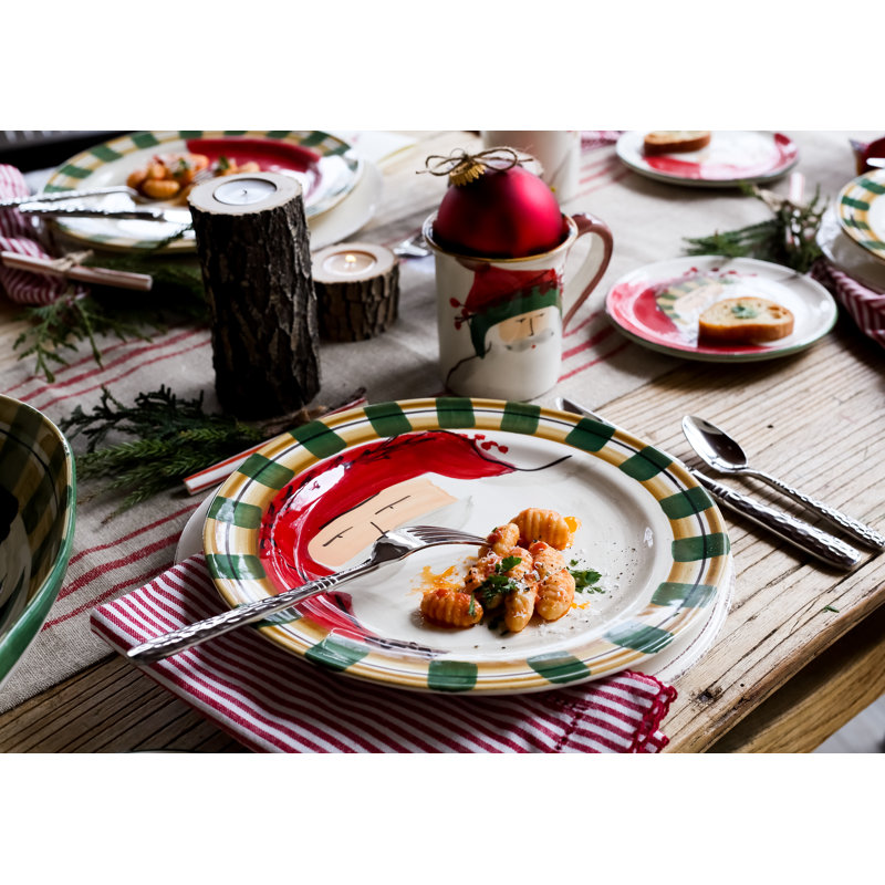 Old St. Nick Handmade Earthenware Dinner Plate