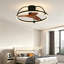 Ventilateur de plafond encastré en bois massif de 61 cm (24 po) avec télécommande, éclairage DEL discret 3000 K - 6000 K pour intérieur