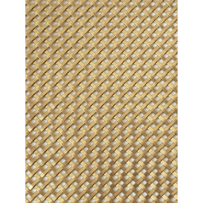 Wire Mesh Brass Architectural "Nash" Woven Furniture And Creative Grille Sample 6X6 In