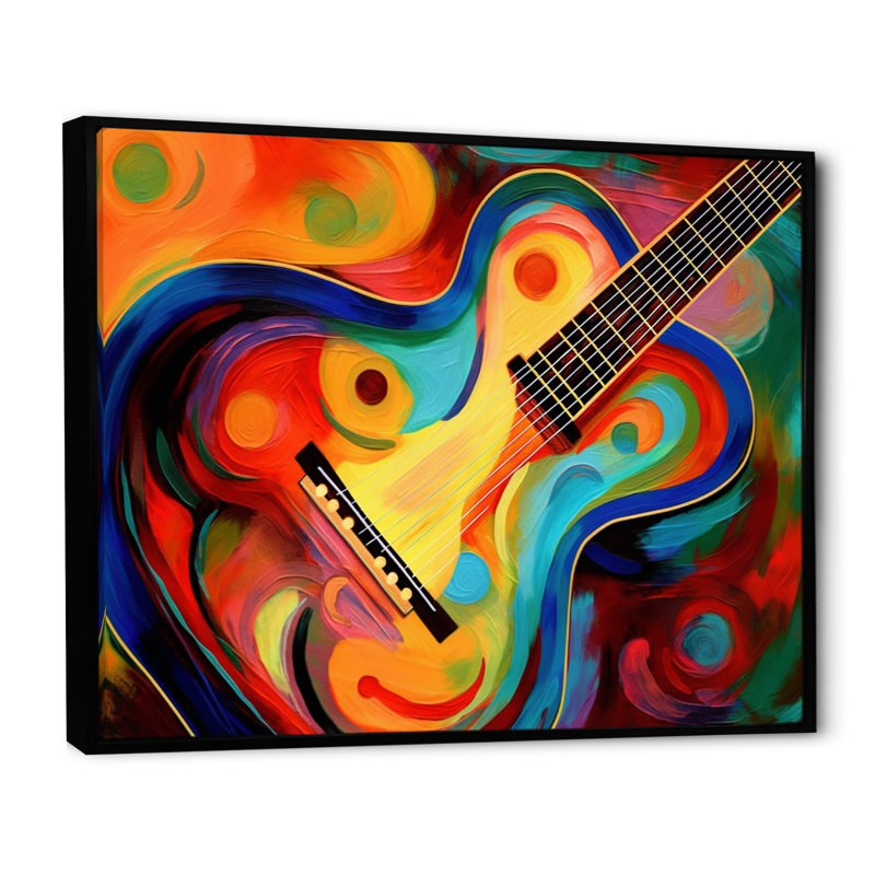 «Music In Color III» sur toile, H 12 po x l 20 po x P 1 po, Cadre flottant noir