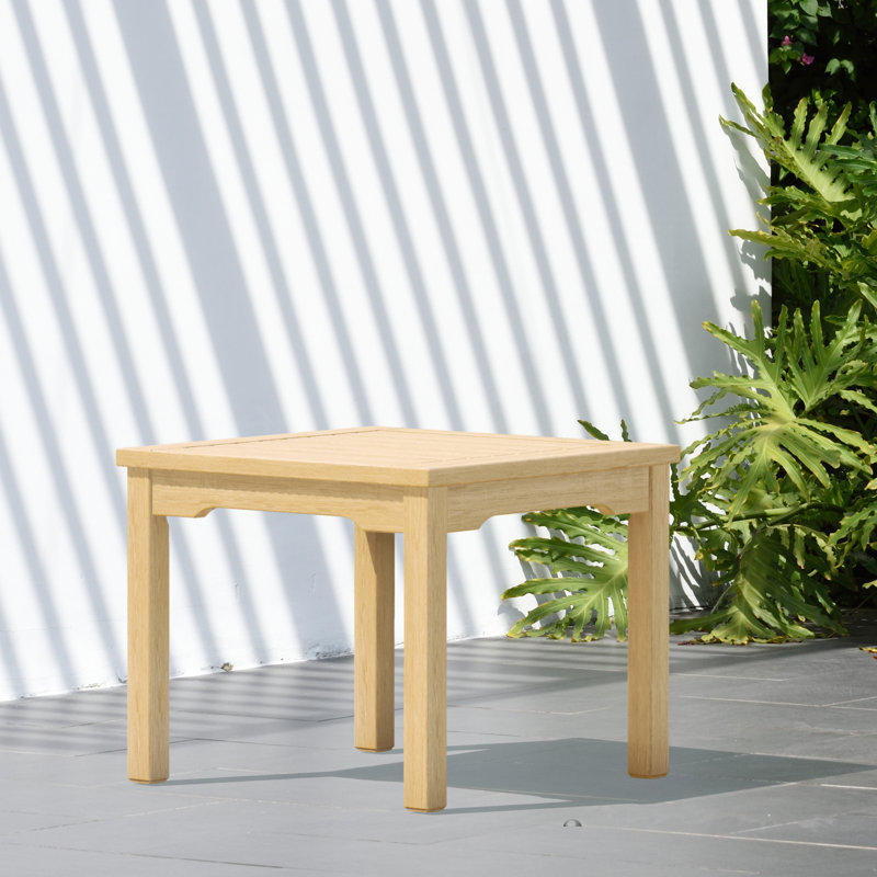 Shinia Square Wood Outdoor Side Table , 19'' in. W 19'' in. D