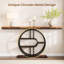 55" Entryway Table with 5-Tier Storage, Industrial Narrow Console Sofa Table with O-Shaped Metal Frame-334700175