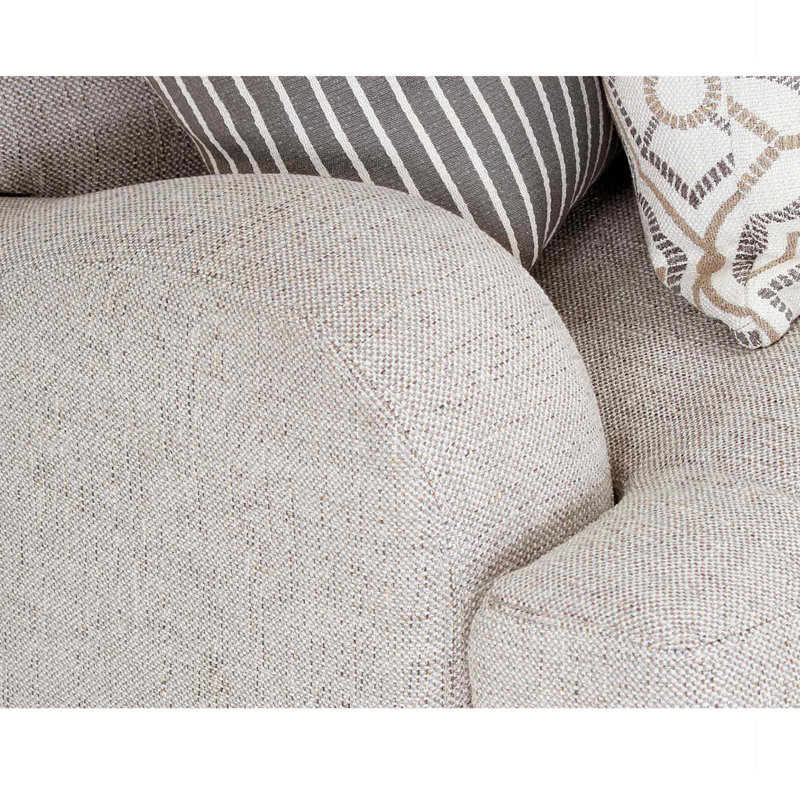 Causeuse avec coussins réversibles 67 po Somerville, 100 % polyester gris