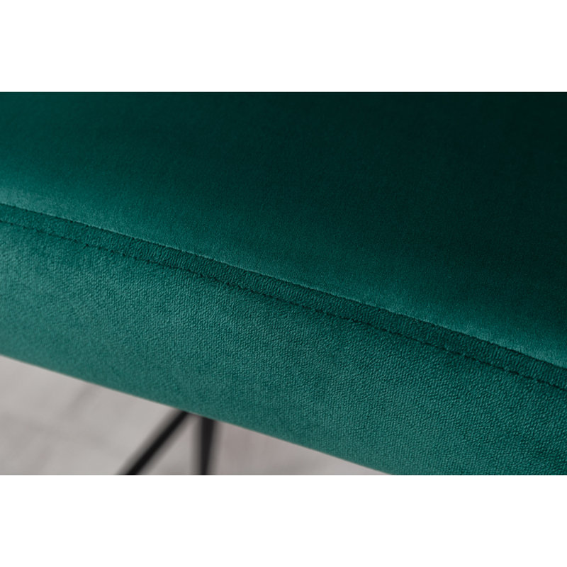 Catharina Upholstered Counter Stool with Metal Frame, Green
