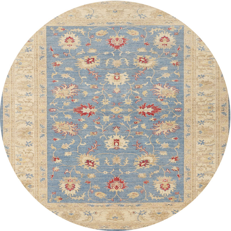 Tapis traditionnel lavable à la machine 100% - tapis, Rond 7 pi