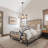 1 - Light Modern Flower Fabric Dimmable Pendant Light for Dining Room