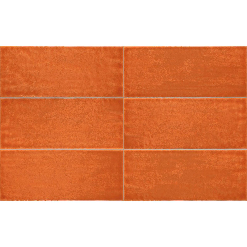4" x 12" Ceramic Tile, Orange
