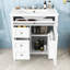 Meuble-lavabo simple autoportant contemporain avec lavabo en céramique et grand rangement Contemporary-1568712081