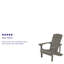 Chaises Adirondack d'extérieur en résine de polyester toutes saisons Balasi-93255224