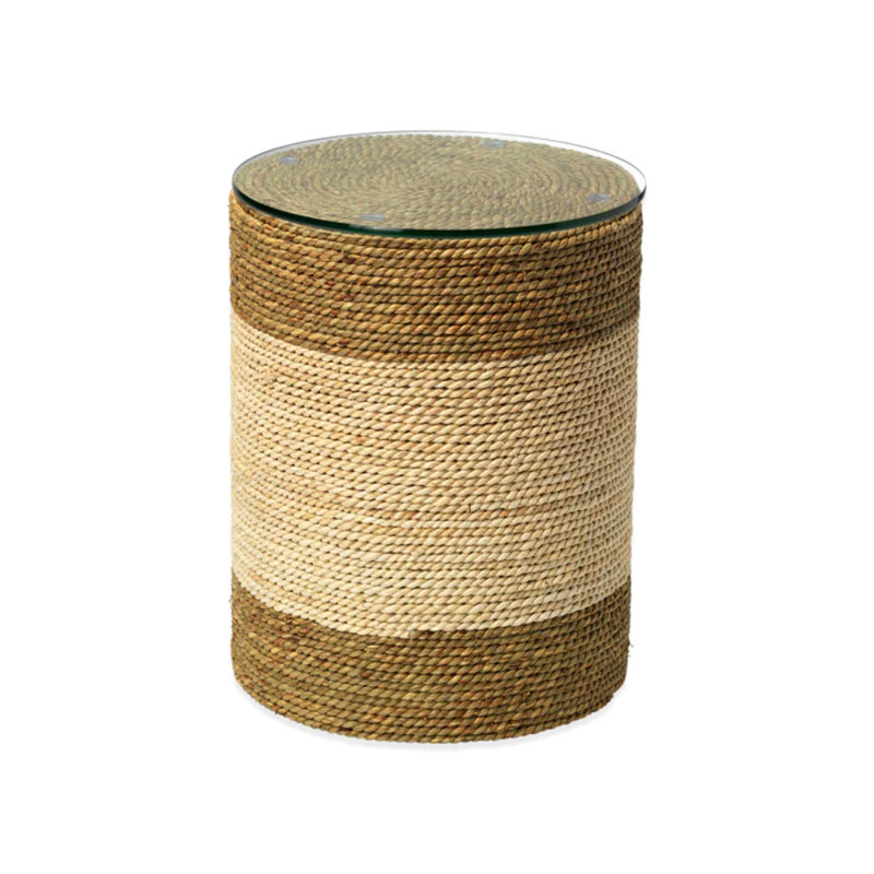 Aariya Glass Top End Table